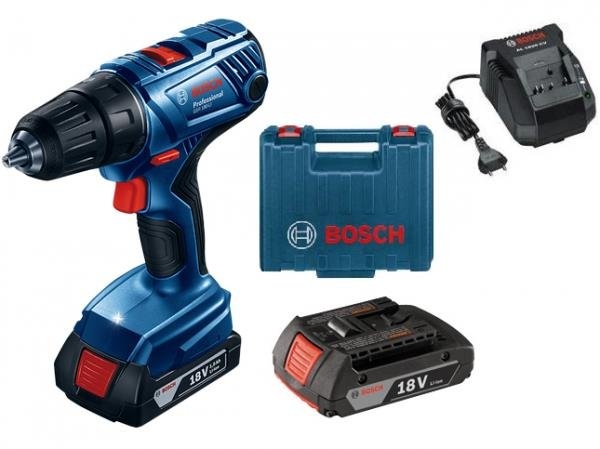 Taladro atornillador percutor + 2 baterías y maletín Bosch GSB 18V-50 18V -  KonstruMarket